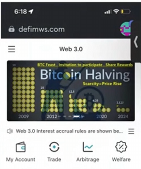 A fake investment platform dashboard from the Scam Vault module, showing daily returns typed in by the operator
